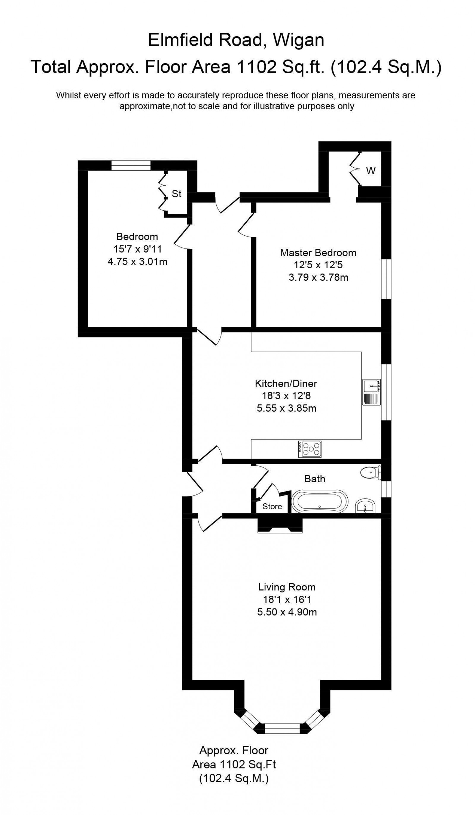 Floorplan for Elmfield Road, Wigan