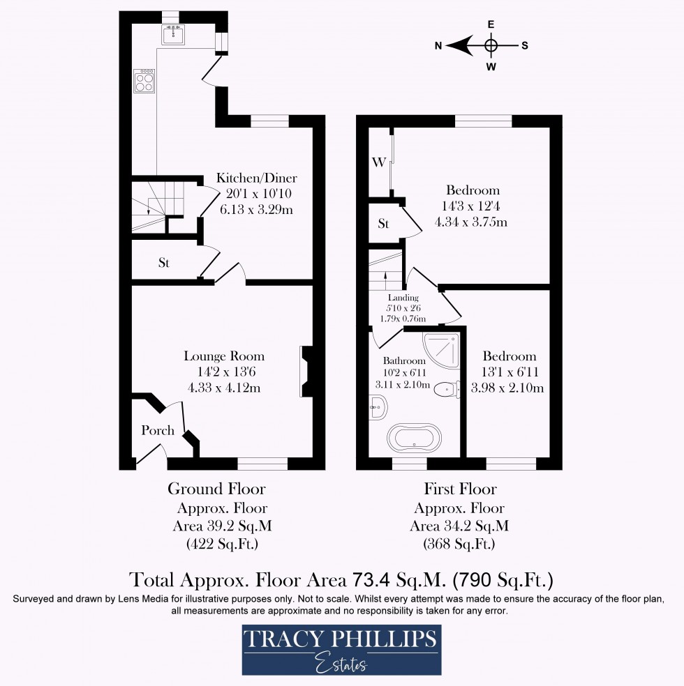 Floorplan for Mayflower Cottages, Standish, Wigan