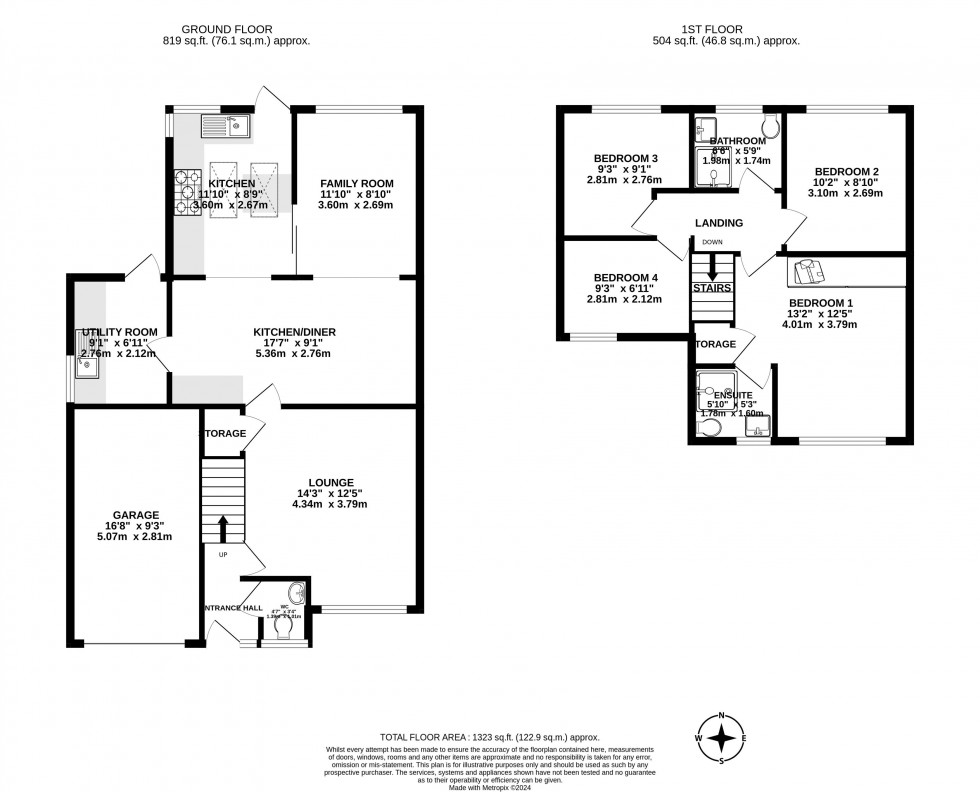 Floorplan for Langham Road, Standish, Wigan