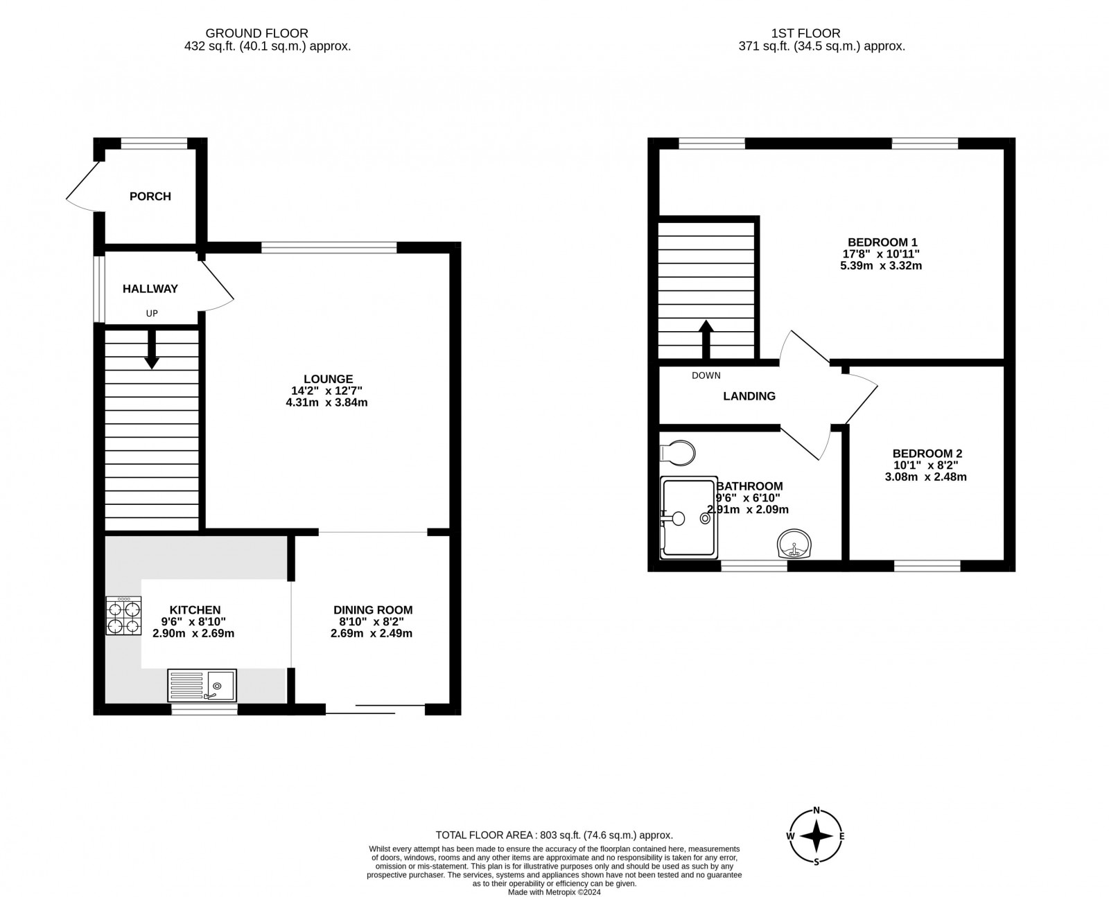 Floorplan for Shevington Lane, Shevington, Wigan