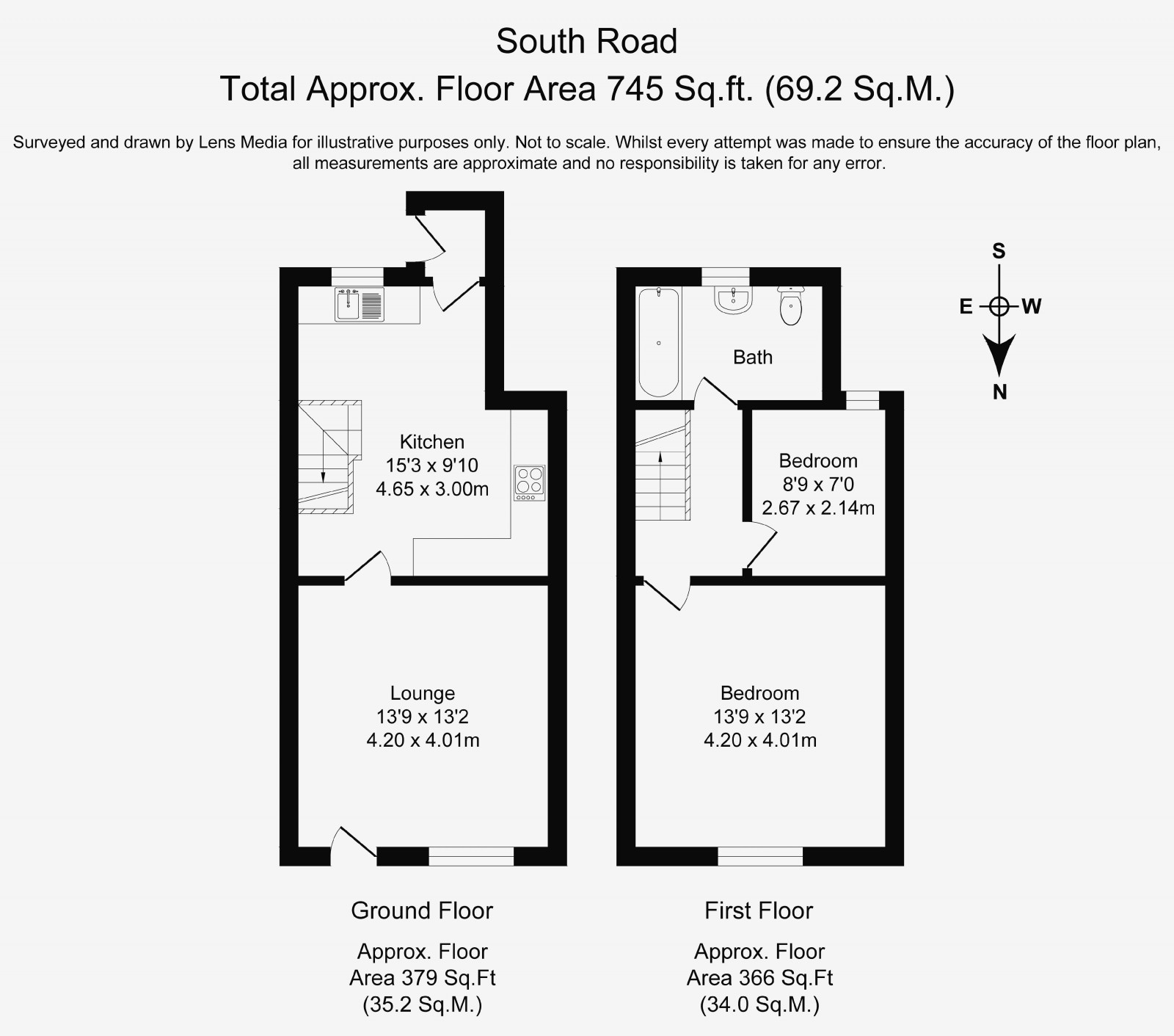 Floorplan for South Road, Bretherton, PR26 9AB