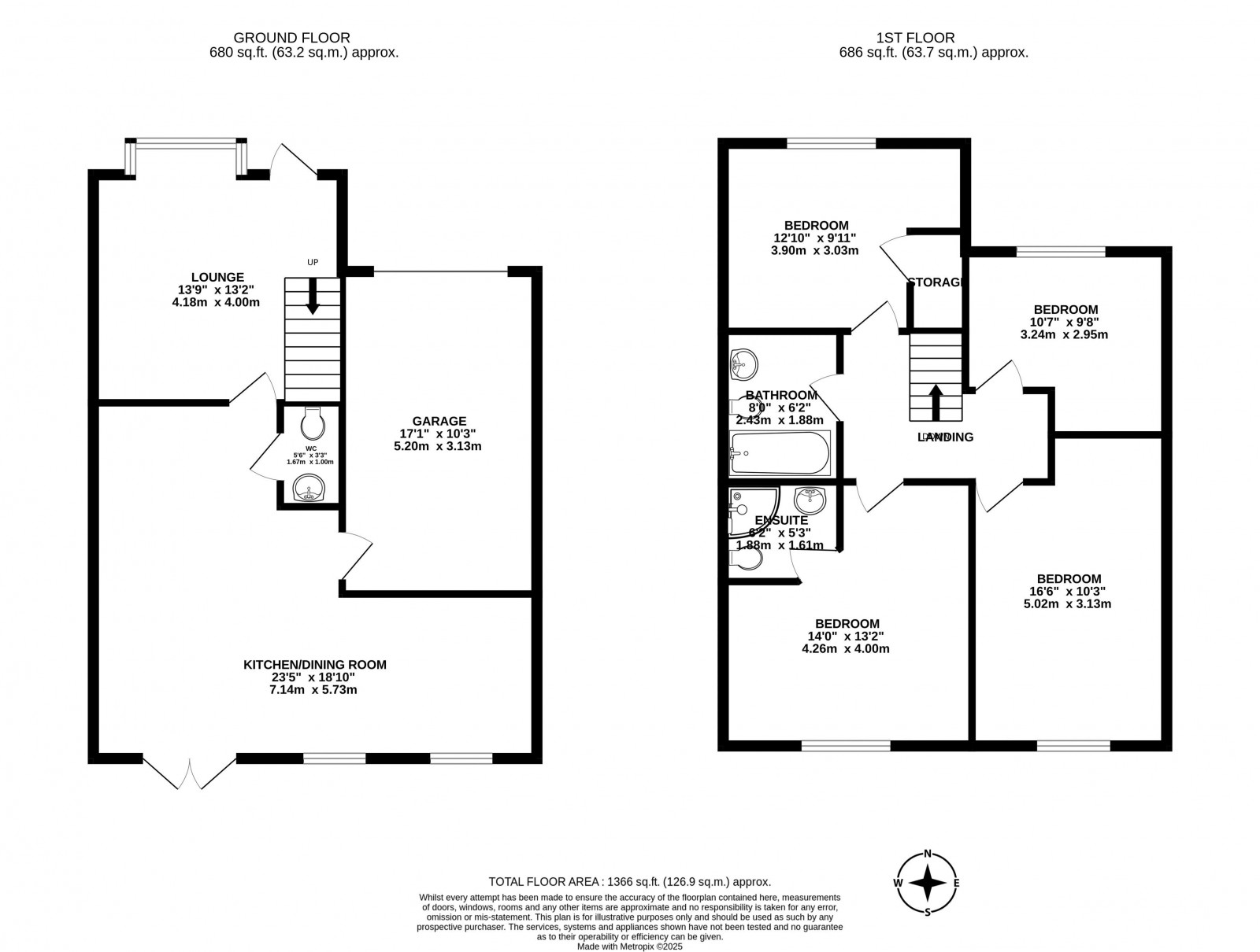 Floorplan for Redwood Drive, Chorley